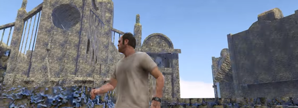 Modder Plays GTA5 in Bloodborne Map Hidden in Dark Souls