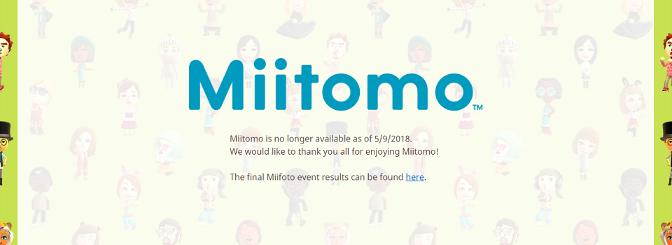 Miitomo Has Officially Shut Down