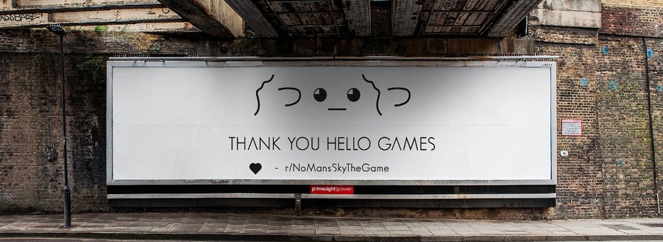 Fans Say "Thank You" To Hello Games Via A Billboard Ad