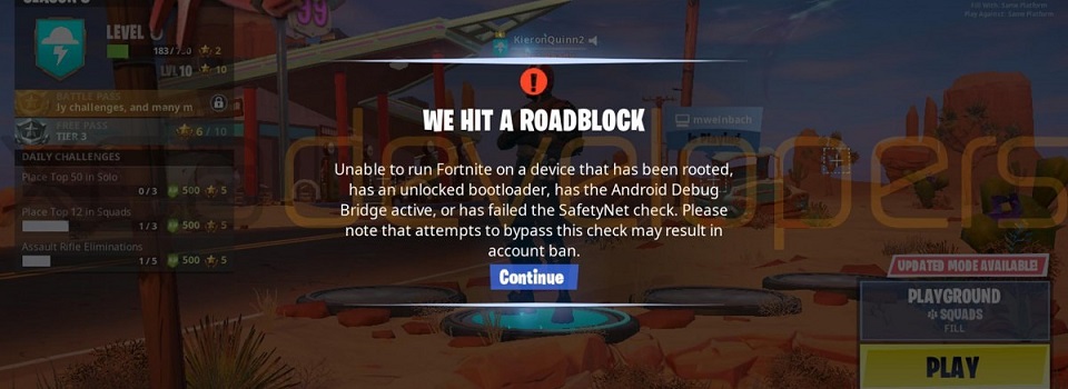 Fortnite for Android Blocks Rooted Users from Playing