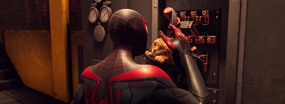 Spider-Man: Miles Morales Features a Crime Fighting Cat in a Backpack