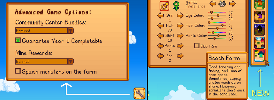 Stardew Valley 1.5 Update Will Add a Beach Farm Option, Game Modifiers